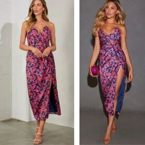 Dee Elly Lovestruck Strapless Satin Dress